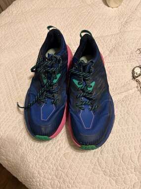 Hoka Speedgoat 4 Trail Running Shoes Blue Pink Green